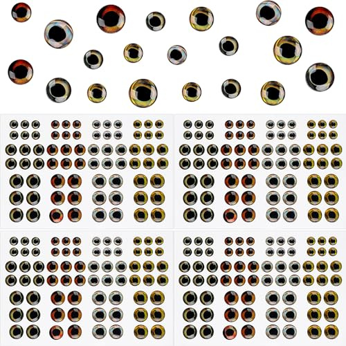 3D/4D Fishing Lure Eyes Realistic Holographic Fishing Eyes Lure Bait Making Kit Artificial Fish Eyes Fly Tying Making Streamers Lure Craft DIY Fishing Tool 72x4