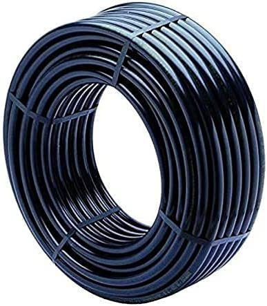 Suinga - Tropfschlauch aus Polyethylen, 100 Meter, 16 Millimeter ohne Tropfen, schwarz, für Landwirtschaft und Privatgarten