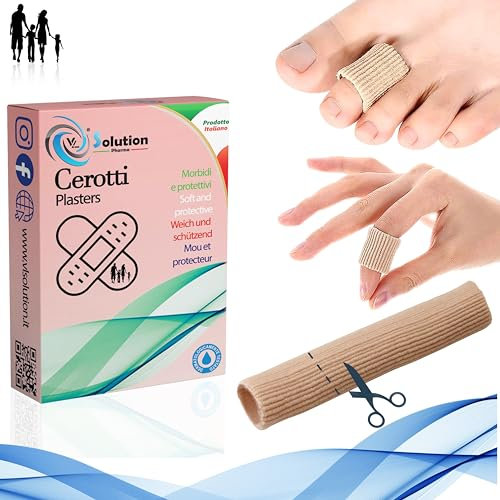 Protezione per dita mani e piedi in gel ritagliabile. Proteggi Calli e duroni e occhi di pernice. Sollievo immediato da pressioni e sfregamento previeni e/o proteggi. (M 2,0 x 15 cm)