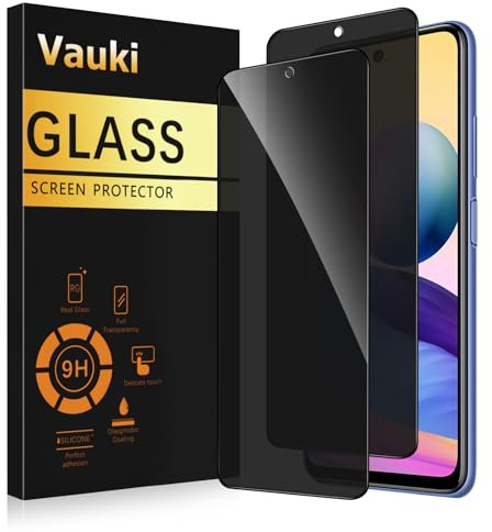 Vauki Protector Pantalla Privacidad para Xiaomi Redmi Note 10 5G/Poco M3 Pro 2 Pieza,Cristal Templado Anti Espía,Anti-Espía Vidrio Película,9H Dureza,Anti-Arañazo,Sin Burbujas,Privacy Screen Protector