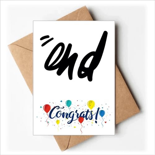 Ende Lustige Zitat Handschrift Stil Hochzeit Karten Glückwunsch Gruß Umschläge