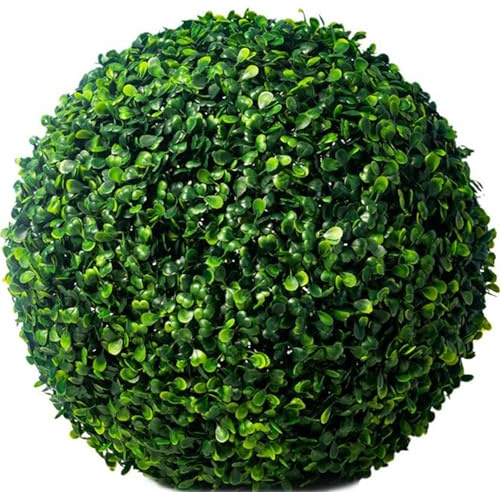 MHUQIA Buchsbaum-Kugel 40cm, künstliche Pflanze künstlicher Buchsbaum, dekorative Kugeln, künstliche Buchsbaum-Kugel, Zedernholz-Kugeln, Kunstrasen-Kugel für Hinterhof, Hochzeitsdekoration