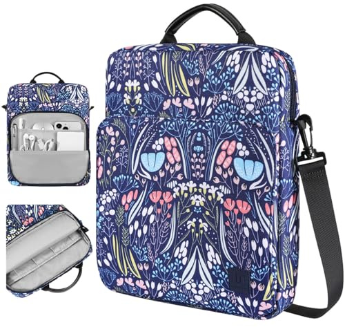 Dadanism 13 Zoll Tablet Tasche mit Schultergurt & Griff für iPad Pro 13 M4 2024, iPad Air 13 M3 M2, iPad Pro 12,9 M2, Galaxy Tab S10+ Plus/S9 FE+/S9+ Plus 12,4, Tab P12 12,7, Nacht Blau