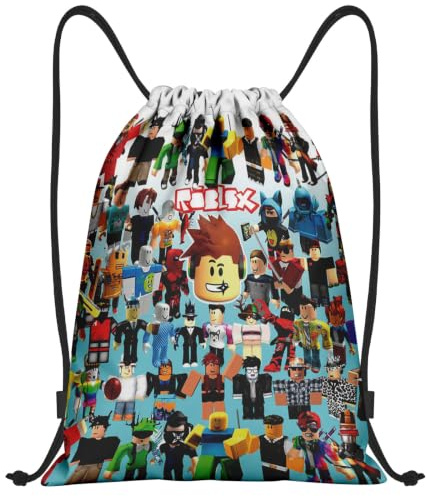 PQKL-party Roblx Con Cordón Gran Mochila Deportiva, Roblx M-ochilas Escolares, Roblx Anime M ochilas, Roblx Tema M-ochilas Negro Escolar, Para Mujer Hombre Viaje Playa M ochila