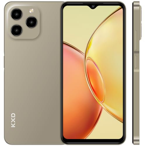 EL KXD A07 Teléfono Móvil Libres 8GB RAM+128GB ROM (TF 256GB),6,52” HD+ Smartphone Libre Android 12,13MP AI Cámara,4500mAh Batería, Moviles Barato 4G Dual SIM, Octa-Core/GPS/Tipo-C/Face ID-Gris