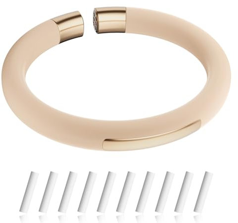 Tuocal Mosquito Repellent Bracelet, Refillable Insect Repellent Bracelet with 10 Essential Oil Refills, DEET-Free Mosquito Repellent Band for Kids and Adults