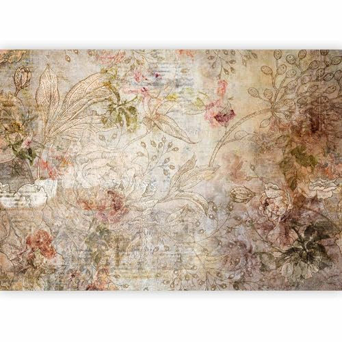 murando - Papier Peint Panoramique Intissé Chambre, Fleurs, 400x280 cm | Fabrication EU, Tapisserie Murales Papier Peint, Revêtement Mural, Papiers Peints, Grand Poster Mural, Abstrait, Décoration