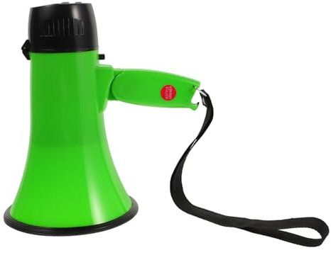Kisangel 25w Handmikrofon-Lautsprecher Ausgangsleistung Wiederaufladbar Grün Mit 240 Sekunden Aufnahme Und Wiedergabe Tragbar Für Outdoor-aktivitäten Und Cheerleading