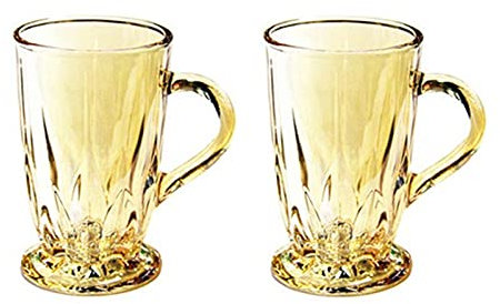 MRKU Bierbecher, Glas-Bierkrüge mit Henkel, 2er-Set, Schwerer Boden, lustiges Unterhaltungsglas, Bierglas für Wasser, Wein, Saft und Bar-Esszimmer-Dekor, Bierkrug