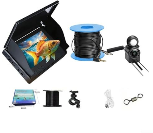Fotocamera compatta per pesca subacquea con display a schermo intero e funzionalità regolabile per i migliori risultati (4.3IPS+camera30m)