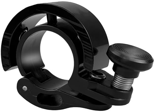 WAIZHIUA Campanello per Mountain Bike, Campanello Bici, nitido e Forte, Impermeabile e Resistente, Adatto a manubri da 22 mm, Mini Campanello per Mountain Bike, e-Bike, Biciclette per Bambini (Nero)