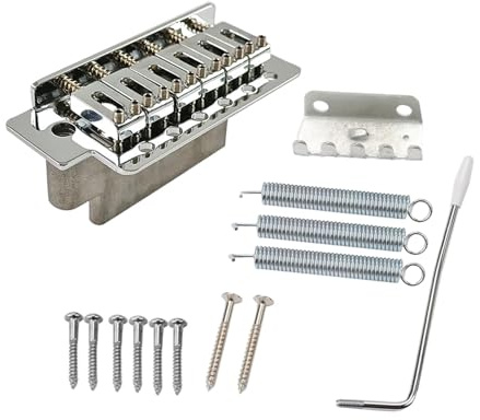 harayaa Chevalet de trémolo pour guitare électrique à 6 cordes, pièces détachées pour instruments de musique, pièces de réparation, Argent