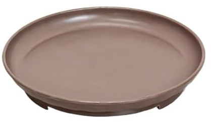 FZL02068LM Soucoupe Grandes soucoupes de Jardin for Plantes, Pots Fleurs Ronds, bacs d'égouttement en résine for Salon et Balcon Coupelle Pot de Fleur(Bruin,Grand)