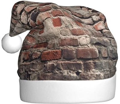 VCzsdff Uralte abgenutzte Ziegelsteinwand-Druck, Unisex, Erwachsene, jährliche Zeremonie, 1 Stück, Weihnachts-Stirnbänder, Dekoration, Weihnachtsbaum, Schneemann, Nikolausmütze