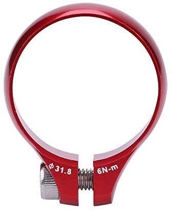 Acouto Fahrradklemme, Leichte Schnellspann-Sattelklemme aus Aluminiumlegierung für 27,2 Mm Fahrradsattelstütze, Einfache Installation für Mountainbikes und Rennräder (Rot)