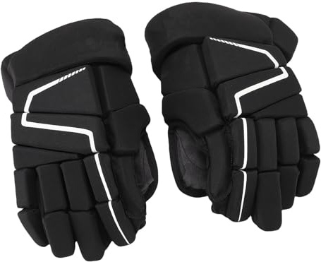 HERCHR Sports Hockey Gloves Youth Adult Sports Street Ice Hockey Gloves 9 to 14inch Nylon EVA Foam Protective Breathable Roller Fanhockey Equipment