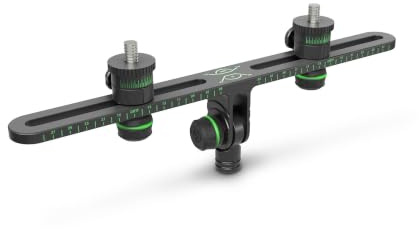 Gravity MS STB 01 PRO - Stereo- Mikrofonschiene mit stufenloser Einstellung, 60 bis 290 mm, schwarz
