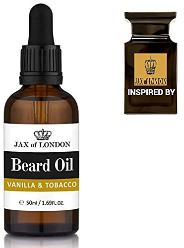 Jax of London Huile corporelle Tabac & Vanille 200ml, huile corporelle inspirée, huile de massage hydratante pour la peau, huile pour peau sèche, adaptée pour le raffermissement et la relaxation
