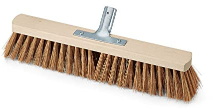Reinica Saalbesen mit Metallstielhalter Poly-Kokos 80 cm nassfest Universalbesen hitzebständig Kokosbesen Kokoskehre