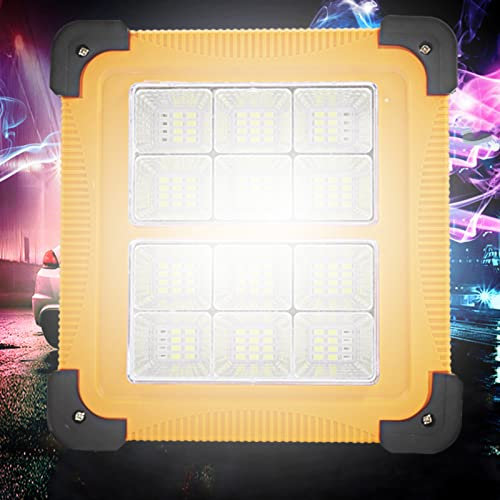 Proyector LED recargable proyector de emergencia impermeable, energía solar, lámpara de trabajo LED con base magnética, base para campamento, reparación, urgencia vial, 5 modos (20 x 20 cm)