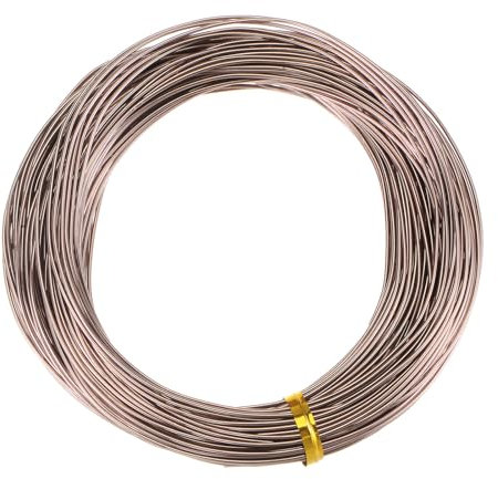 sourcing map 2uds Bonsái Entrenamiento Alambre 1mm Total 60mm 197 Pies Anodizado Aluminio Alambre Corrosión Resistente para Plantas Bonsai Árboles Moldear Doblar Interior, Marrón