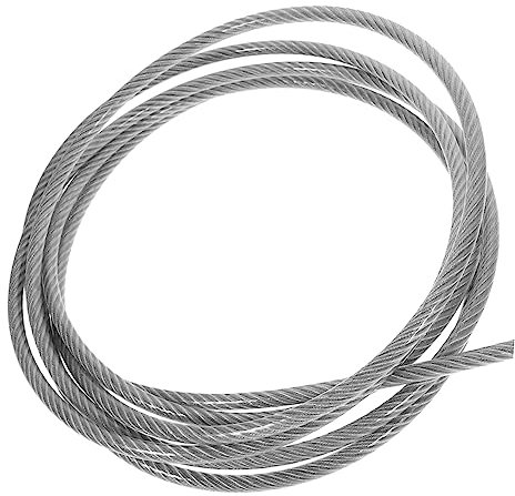 CLISPEED Gummibeschichtetes Drahtseil Spanndraht hängender Draht Kabelseil Drahtseil aus rostfreiem Stahl Metalldraht 3/8 Edelstahlkabel Gitter Bild Flugzeug Geländer Wäscheleine PVC