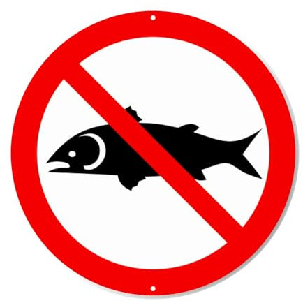 PVC0186 Hinweisschild mit Aufschrift No Fishing, 20,3 cm kreisförmiges PVC-Sicherheitsschild, Premium-PVC-Schild für Arbeitsplatz, Lager, Baustelle, OSHA-Verordnung, wetterfest, lichtbeständig,