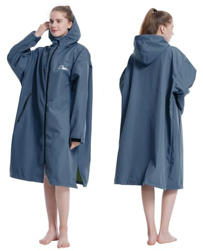 Oksun Handtuch Poncho, Wasserdichter Warm Mantel mit Kapuze, Umziehhilfe für Strand und Surf, Herren und Damen