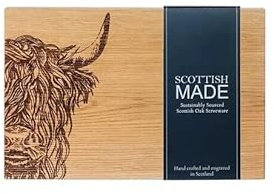 Generic Oak Bar Board - Highland Cow By Selbrae House