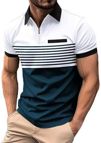 Today's Deals of The Day Red White Blue Shirt Mens Long Sleeve Thermal T Shirt Mens Collarless Short Sleeve Shirt Colour Block T Shirt Mens Shirts Men Adult Formal Clearance Bargains
