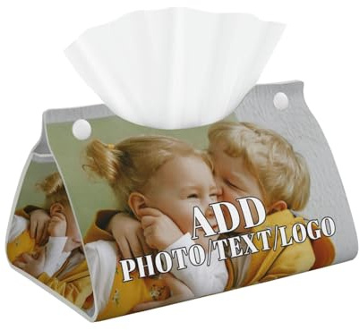 LLLGSH Personalisiertes Design Taschentuchbox - Personalisierter Taschentuchbox mit Foto-Logo-Text - Taschentuchspender Lustig - Tragbarer Taschentuchhalter - Wasserdicht - Für Zuhause Büro Auto