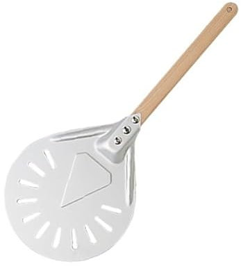 WANGSHAOWEI Pizza ​Paddle Aluminum Pizza Shovel Peel Lifter Tools Non Slip Wooden Handle Cake Bread Paddle Cheese Cutter Baking Turner Accessorie Pizza Peel(9inch 40cm H)