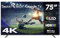 Smart Tech TV QLED 4K UHD 75' (189cm) 75QG03H Google TV- 4xHDMI - 2xUSB - Dolby Vision - Dolby Atmos