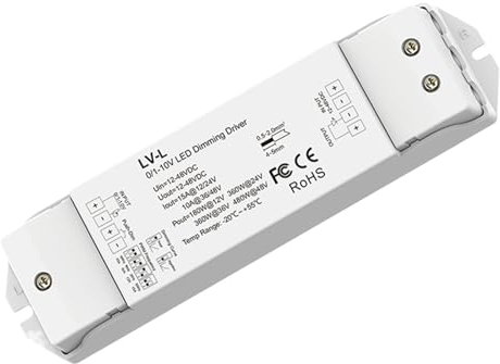 LV-L 0/1-10V Driver dimmerabile LED PWM tensione costante 1CH DC 36V 24V 12V 0-10V dimmer 1 canale 1-10V + segnale dimmer push(LV-L Driver Only)