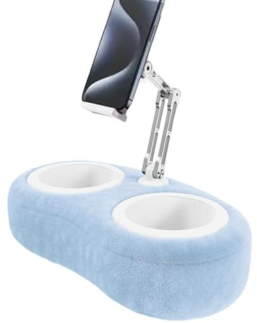 Tablet Pillow Holder - 360° Adjustable Phone Holder, Kindl Pillow Holder | Creative Lazy Pillow Tablet Phone Holder with Snack Bowl, Cus Holder