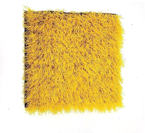 Kunstrasen-Fußmatte für den Außenbereich, gelber Teppich für Eingang, Balkon, Terrasse, Garten, Landschaftsdekoration, Rasenteppich (100 x 200 cm)