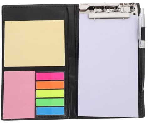 SHERCHPRY Notizblock-set Mit Selbstklebenden Notizen Leder-taschennotizblock Register-organizer Klemmbrett-ordner Haftnotizbuch Bürobedarf Pfeilflaggen-register Für Schüler Und Lehrer