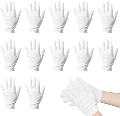 6 Paar Baumwollhandschuhe, WeißE Handschuhe, WeißE Handschuhe SchüTzenfest, Stoffhandschuhe Weiß Baumwolle, Bequem Und Atmungsaktiv Arbeitshandschuhe FüR Hautpflege, Waschbares Und Dehnbares.