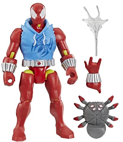 MixMashers Marvel Scarlet Spider Custom Spider-Man Mix-And-Match Action Figure & Accessories, 12-cm-scale (5 inch) Super Hero Toys for Children Ages 4+, Red