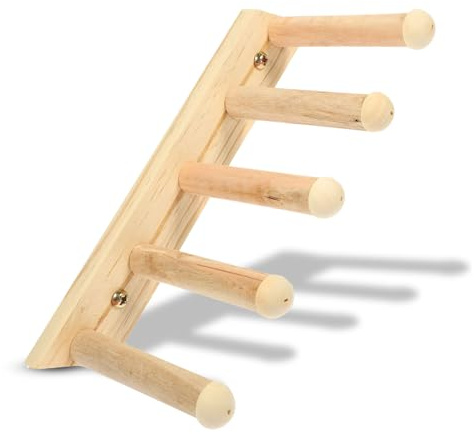 TOYZFRIENDY Estante para Gatos de Madera Natural, Escalera de 5 Peldaños de 22 Cm, Plataforma Resistente para Gatos de Interior, Muebles para Mascotas, Accesorio para Trepar y Jugar en Casa