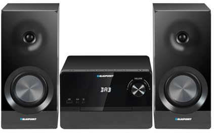 Blaupunkt MS49DAB Micro Stéréo Installation avec DAB+ Bluetooth HDMI ARC CD USB FM Radio 100W RMS Entrée Optique Equalizer Télécommande Écran LED Accueil Système Audio