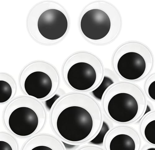 Wackelaugen Selbstklebend, 30 Stück 50mm Kulleraugen Selbstklebend Groß | Bastelaugen Selbstklebend für DIY Scrapbooking, DIY Handwerk Handarbeiten, Kreatives Heimwerken Aufkleber
