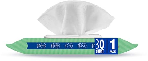 earthbath Dog Ear Wipes - Gentle Dog Ear Cleaner, Best Pet Wipes for Dogs & Cats, Made in USA, Cruelty-Free Dog Wipes, Keep Your Pet's Ears Naturally Clear & Infection Free - 30 Count (1 Pack)