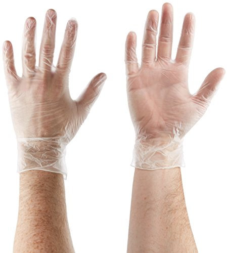 SafeTouch 50000010 Powder Free Clear Vinyl Gloves, Size S (Pack of 100 Units)
