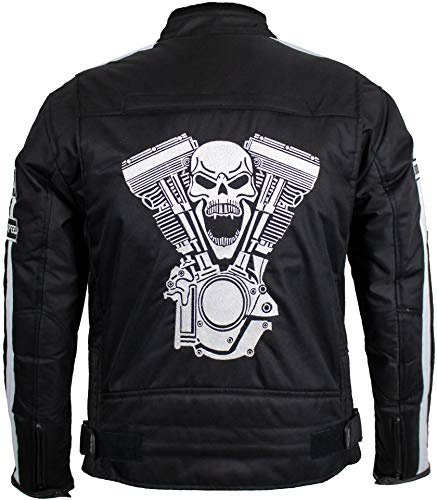 Chaqueta de hombre para motocicleta, cazadora de hombre para moto, color negro