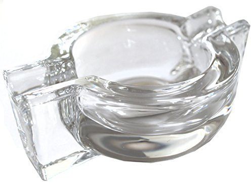 GERMANUS Aschenbecher aus Glas für Zigaretten oder Zigarren, O