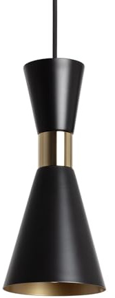 LEDKIA LIGHTING Lampada a Sospensione Metallo Jigger Nero E27