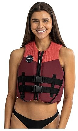 Jobe Traje de neopreno 50N para mujer para deportes acuáticos, esquí acuático, jetski wakeboard, chaleco de seguridad de impacto - parte superior - chaleco rosa talla - L