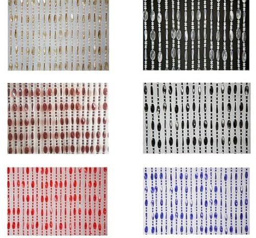 Home Tresor - Tenda Antimosche Porta Finestra, Tenda con Frange in Perline Pvc, Pannello Multiambiente Catenelle a Caduta (Cm. 100x220, Trasparente)