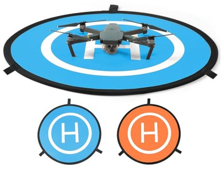 Landebahn, 55 cm, Heliport, Drohne Zubehör Landeplatz, Hubschrauberlandeplatz für Drohne, kompatibel mit DJI Mini 3 Pro, Mavic 2 Phantom Autel Nano Holy Stone FPV Track Drohne RC Hubschrauber